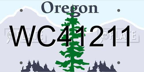 WC41211 Oregon License Plate