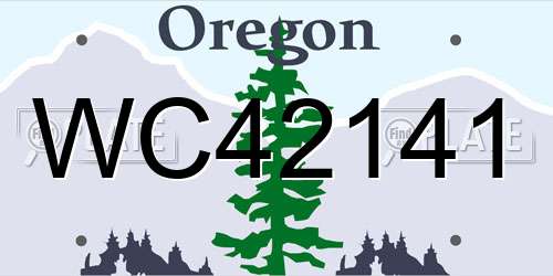 WC42141 Oregon License Plate