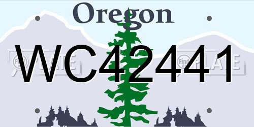 WC42441 Oregon License Plate