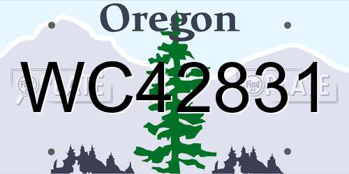WC42831 Oregon License Plate