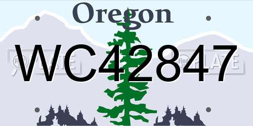 WC42847 Oregon License Plate