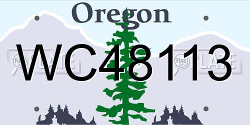 WC48113 Oregon License Plate