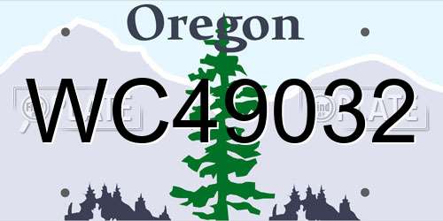 WC49032 Oregon License Plate