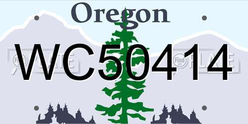 WC50414 Oregon License Plate