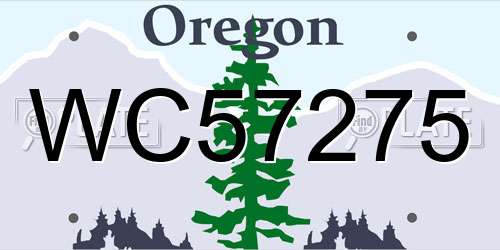 WC57275 Oregon License Plate
