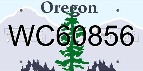 WC60856 Oregon License Plate