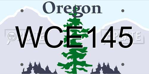 WCE145 Oregon License Plate