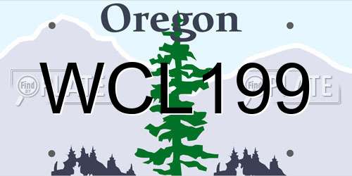 WCL199 Oregon License Plate