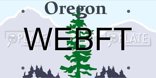 WEBFT Oregon License Plate