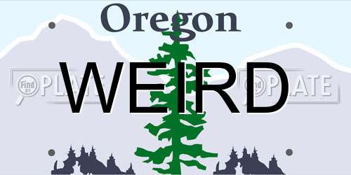WEIRD Oregon License Plate
