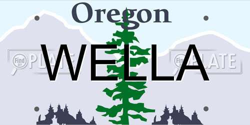 WELLA Oregon License Plate