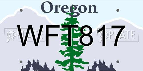 WFT817 Oregon License Plate