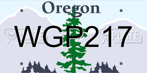WGP217 Oregon License Plate