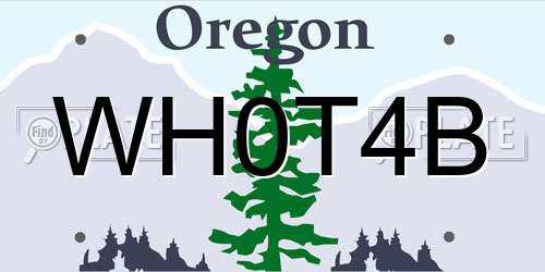 WH0T4B Oregon License Plate