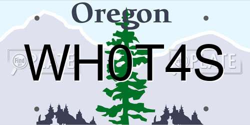WH0T4S Oregon License Plate