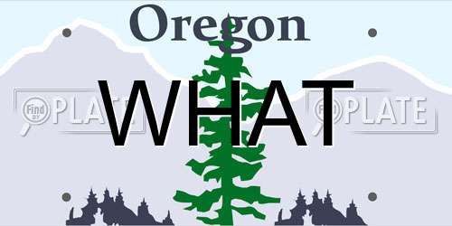 WHAT Oregon License Plate