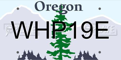 WHP19E Oregon License Plate