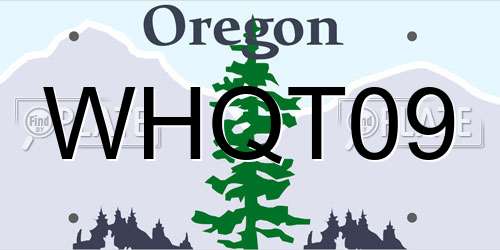 WHQT09 Oregon License Plate