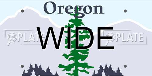WIDE Oregon License Plate