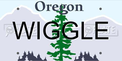 WIGGLE Oregon License Plate