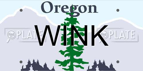 WINK Oregon License Plate