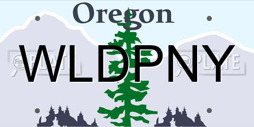 WLDPNY Oregon License Plate
