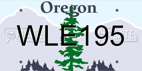 WLE195 Oregon License Plate