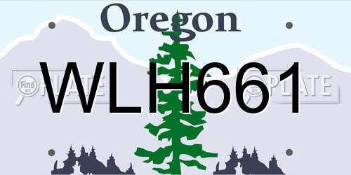 WLH661 Oregon License Plate