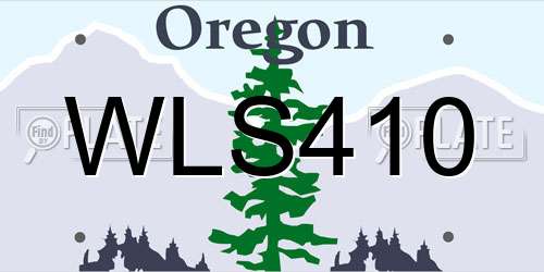 WLS410 Oregon License Plate