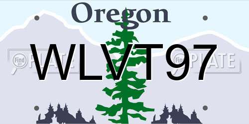 WLVT97 Oregon License Plate