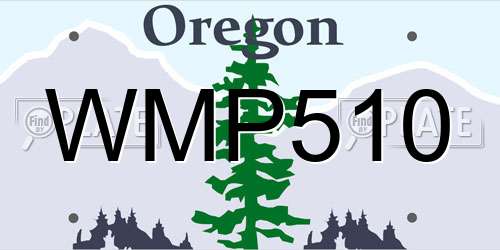 WMP510 Oregon License Plate