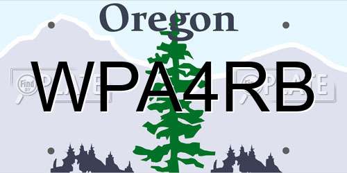 WPA4RB Oregon License Plate