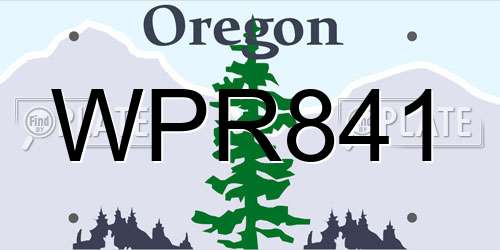 WPR841 Oregon License Plate