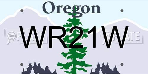 WR21W Oregon License Plate