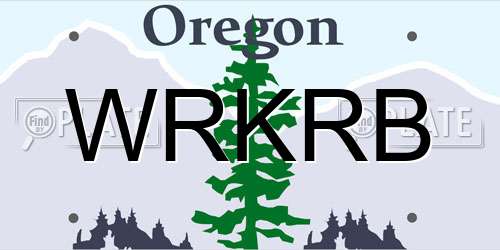WRKRB Oregon License Plate
