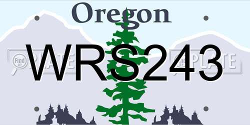 WRS243 Oregon License Plate
