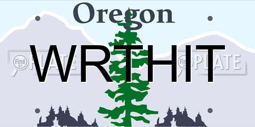 WRTHIT Oregon License Plate