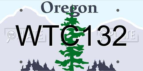 WTC132 Oregon License Plate