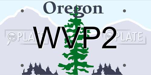 WVP2 Oregon License Plate