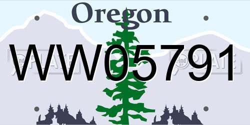 WW05791 Oregon License Plate