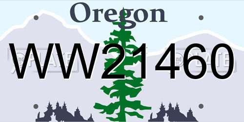 WW21460 Oregon License Plate