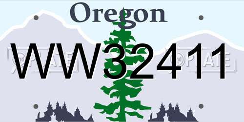 WW32411 Oregon License Plate