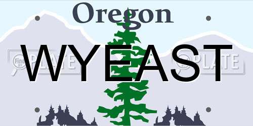 WYEAST Oregon License Plate