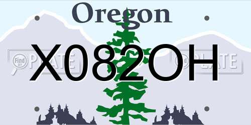X082OH Oregon License Plate
