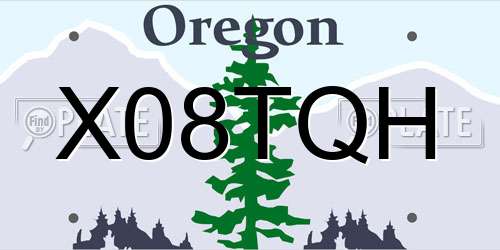 X08TQH Oregon License Plate