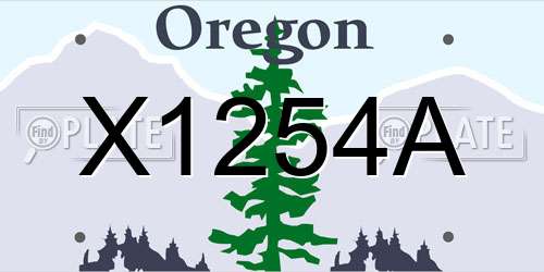 X1254A Oregon License Plate