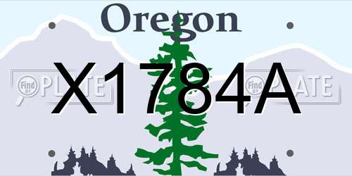 X1784A Oregon License Plate