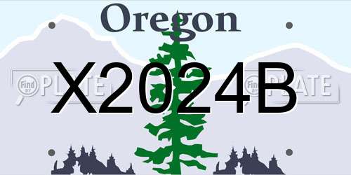 X2024B Oregon License Plate