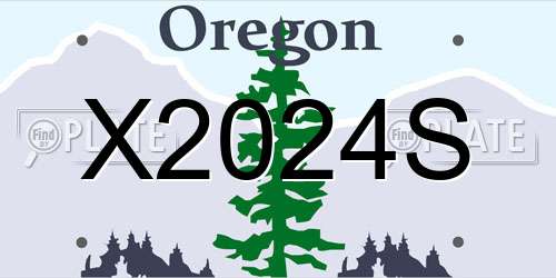 X2024S Oregon License Plate