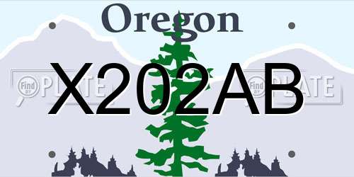 X202AB Oregon License Plate